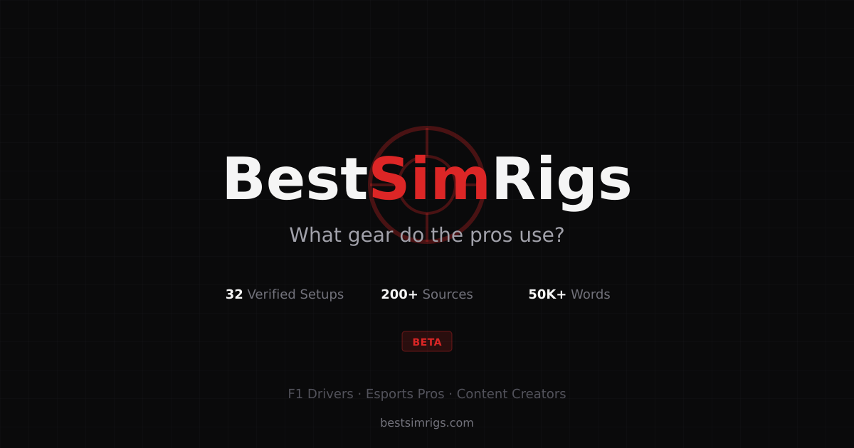 F1 & Pro Sim Racing Setups 2026 – Verified Driver & Creator Rigs ...